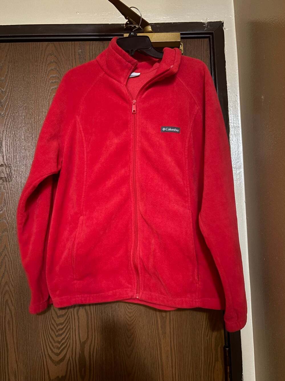 Columbia Red Fleece Fall Winter Outerwear Jacket